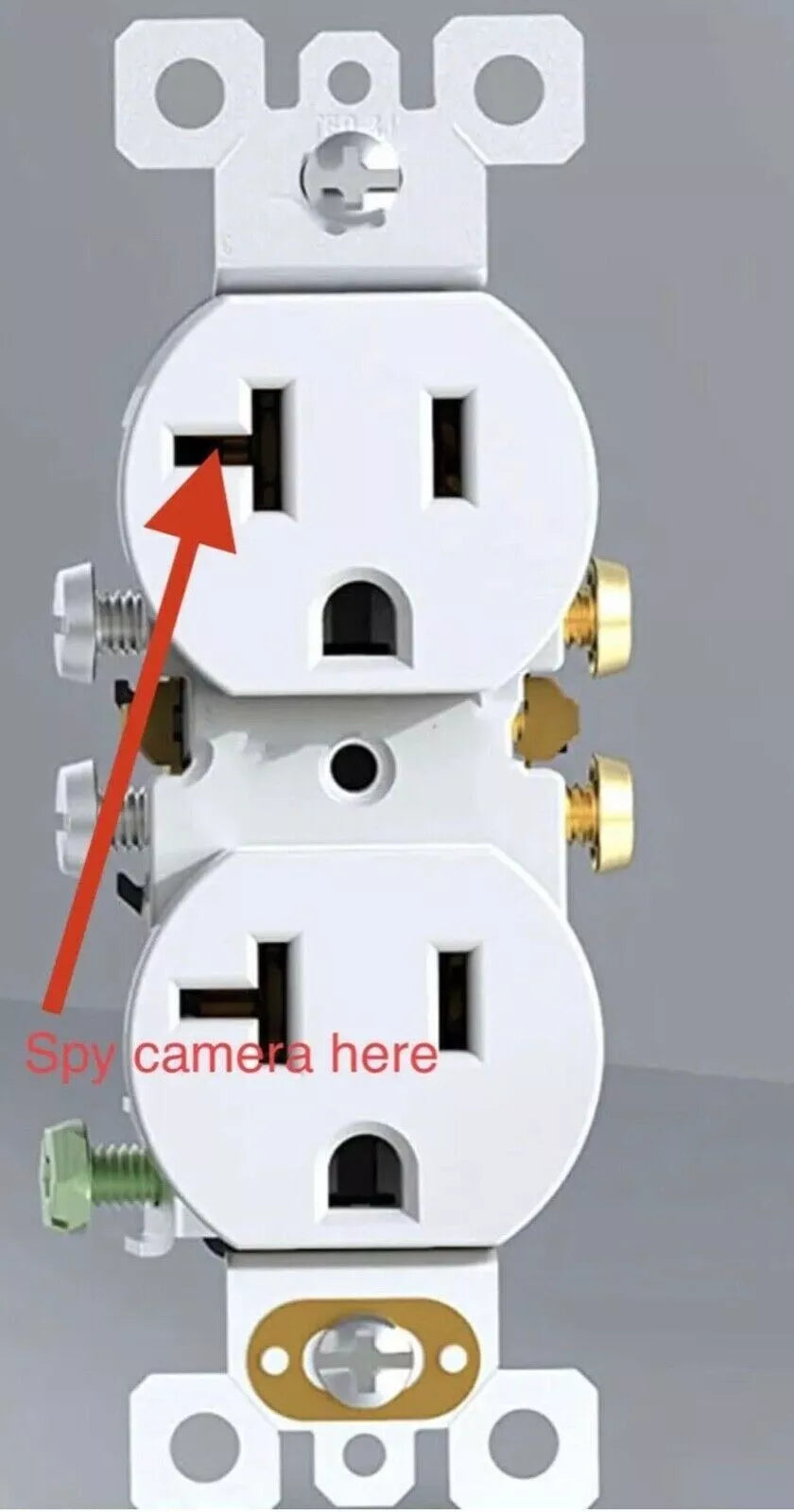 Hardwired Receptacle Wall Outlet Plug With Wifi 4K/1080P Resolution Camera Motion Detection Audio & Video