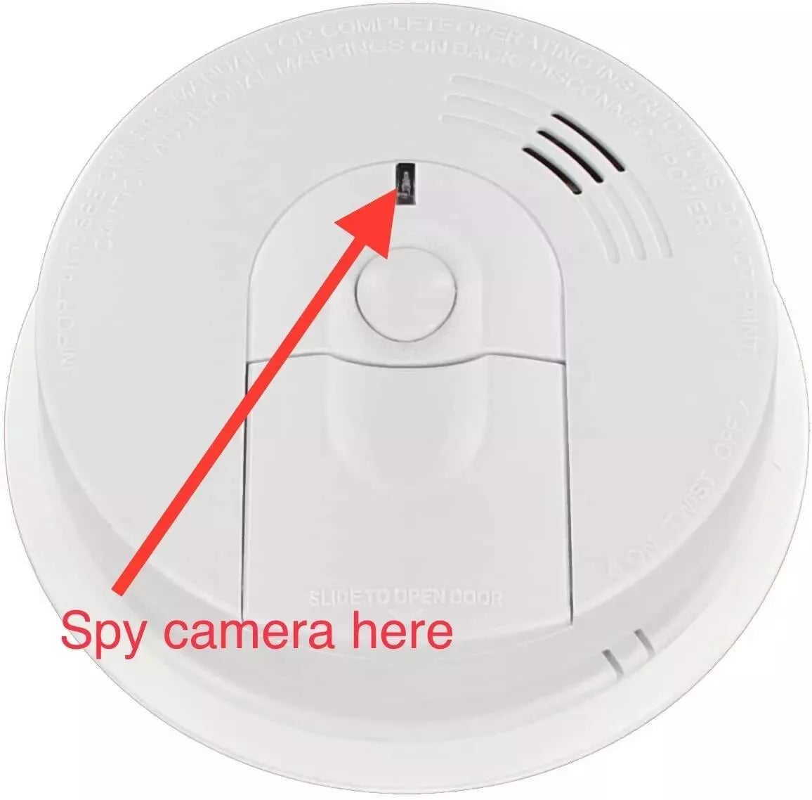 WiFi Hardwired Smoke Detector Camera Motion Detection 4K & 1080P