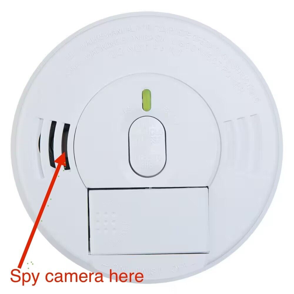 4K WiFi Home Security in Mini Camera Hardwired Smoke Detector Motion Detection