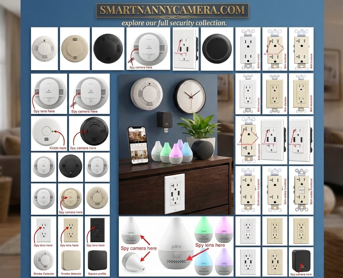 WiFi Wall Outlet Camera 4K/1080P Resolution Motion Detection with Audio for Home and Office Security Parental Monitoring of Underage Children